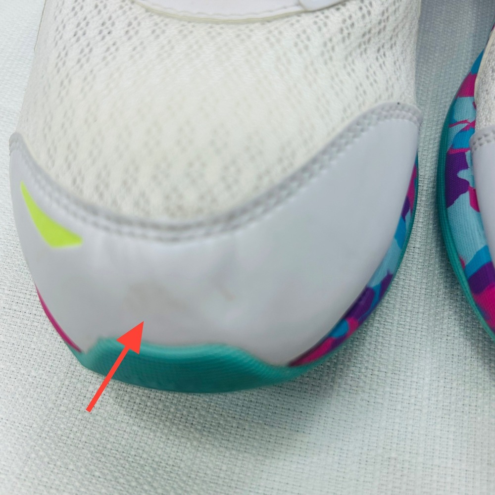 Asics Gel-Frantic 7 Running Shoes Womens 10 White Purple Teal Rainbow Sneakers - Picture 9 of 15